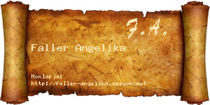 Faller Angelika névjegykártya